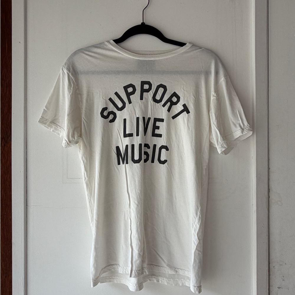 Original Retro Brand White 'Support Live Music' Tee